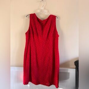 Anne Klein Red Lace Dress